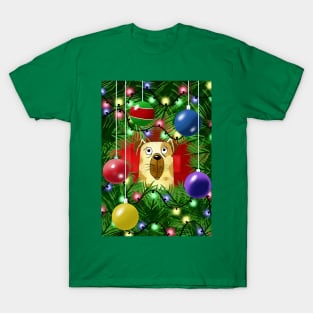 The Dog and the Christmas Tree T-Shirt